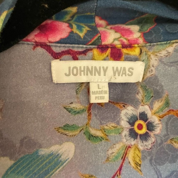 Johnny Was Multicolor Floral Nova Phoenix Robe Size L - Picture 6 of 7